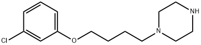 1-[4-(3-chlorophenoxy)butyl]piperazine Struktur