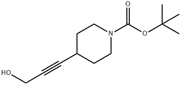 4-(3-Hydroxy-prop-1-ynyl)-piperidine-1-carboxylic acid tert-butyl ester Struktur