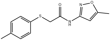 N-(5-methylisoxazol-3-yl)-2-(p-tolylthio)acetamide Struktur