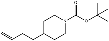 tert-butyl 4-(but-3-en-1-yl)piperidine-1-carboxylate Struktur