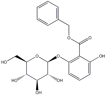 Benzyl 2-hydroxy-6-(beta-glucosyloxy)benzoate Struktur