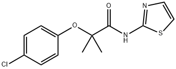 2-(4-chlorophenoxy)-2-methyl-N-(1,3-thiazol-2-yl)propanamide Struktur