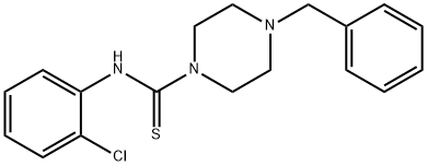 4-benzyl-N-(2-chlorophenyl)piperazine-1-carbothioamide Struktur