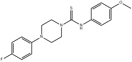 4-(4-fluorophenyl)-N-(4-methoxyphenyl)piperazine-1-carbothioamide Struktur