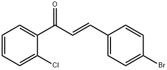 (2E)-3-(4-bromophenyl)-1-(2-chlorophenyl)prop-2-en-1-one Struktur