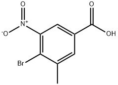 4-Bromo-3-methyl-5-nitro-benzoic acid Struktur