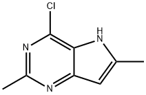 4-CHLORO-2,6-DIMETHYL-5H-PYRROLO[3,2-D]PYRIMIDINE Struktur