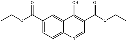 3,6-Quinolinedicarboxylic acid, 4-hydroxy-, 3,6-diethyl ester Struktur