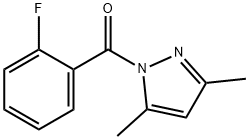 (3,5-dimethylpyrazol-1-yl)-(2-fluorophenyl)methanone Struktur