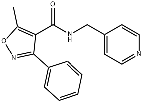 5-methyl-3-phenyl-N-(pyridin-4-ylmethyl)-1,2-oxazole-4-carboxamide Struktur