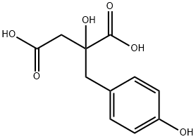 Butanedioic acid, 2-hydroxy-2-[(4-hydroxyphenyl)methyl]- Struktur