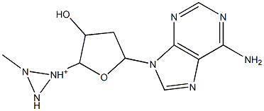 [5-(6-aminopurin-9-yl)-3-hydroxy-oxolan-2-yl]methylimino-imino-azanium Struktur