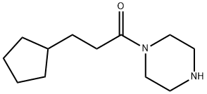 3-cyclopentyl-1-(piperazin-1-yl)propan-1-one Struktur