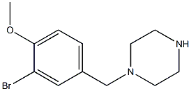 1-[(3-bromo-4-methoxyphenyl)methyl]piperazine Struktur