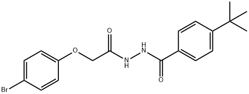 N'-[(4-bromophenoxy)acetyl]-4-tert-butylbenzohydrazide Struktur