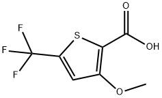 3-メトキシ-5-(トリフルオロメチル)チオフェン-2-カルボン酸 化學(xué)構(gòu)造式