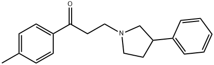 3-(3-Phenyl-pyrrolidin-1-yl)-1-p-tolyl-propan-1-one Struktur