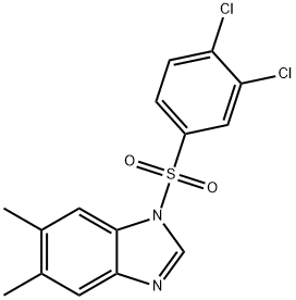 1-((3,4-dichlorophenyl)sulfonyl)-5,6-dimethyl-1H-benzo[d]imidazole Struktur