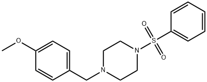 1-(4-methoxybenzyl)-4-(phenylsulfonyl)piperazine Struktur