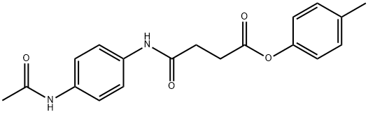 4-methylphenyl 4-{[4-(acetylamino)phenyl]amino}-4-oxobutanoate Struktur