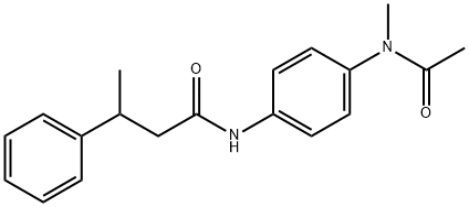 N-[4-[acetyl(methyl)amino]phenyl]-3-phenylbutanamide Struktur