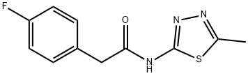 2-(4-fluorophenyl)-N-(5-methyl-1,3,4-thiadiazol-2-yl)acetamide Struktur