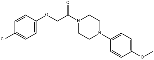 1-[(4-chlorophenoxy)acetyl]-4-(4-methoxyphenyl)piperazine Struktur