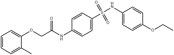 N-(4-{[(4-ethoxyphenyl)amino]sulfonyl}phenyl)-2-(2-methylphenoxy)acetamide Struktur