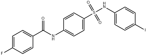 4-fluoro-N-(4-{[(4-iodophenyl)amino]sulfonyl}phenyl)benzamide Struktur