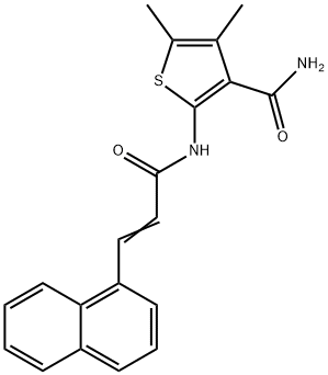 4,5-dimethyl-2-{[3-(1-naphthyl)acryloyl]amino}-3-thiophenecarboxamide Struktur