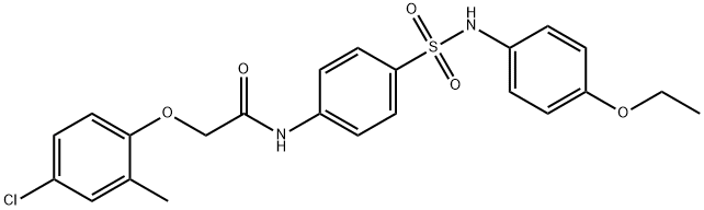 2-(4-chloro-2-methylphenoxy)-N-(4-{[(4-ethoxyphenyl)amino]sulfonyl}phenyl)acetamide Struktur