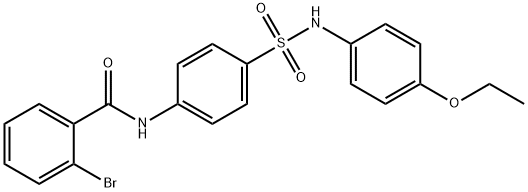 2-bromo-N-(4-{[(4-ethoxyphenyl)amino]sulfonyl}phenyl)benzamide Struktur