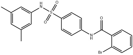 2-bromo-N-(4-{[(3,5-dimethylphenyl)amino]sulfonyl}phenyl)benzamide Struktur