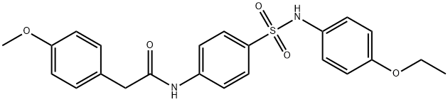 N-(4-{[(4-ethoxyphenyl)amino]sulfonyl}phenyl)-2-(4-methoxyphenyl)acetamide Struktur