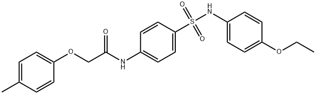 N-(4-{[(4-ethoxyphenyl)amino]sulfonyl}phenyl)-2-(4-methylphenoxy)acetamide Struktur