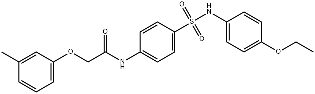 N-(4-{[(4-ethoxyphenyl)amino]sulfonyl}phenyl)-2-(3-methylphenoxy)acetamide Struktur