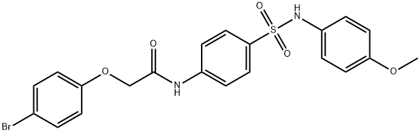 2-(4-bromophenoxy)-N-(4-{[(4-methoxyphenyl)amino]sulfonyl}phenyl)acetamide Struktur