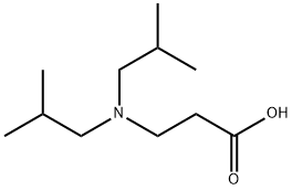 3-[bis(2-methylpropyl)amino]propanoic acid Struktur