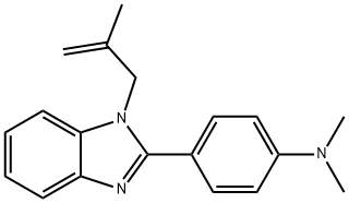 N,N-dimethyl-4-(1-(2-methylallyl)-1H-benzo[d]imidazol-2-yl)aniline Struktur