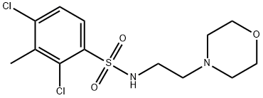 2,4-dichloro-3-methyl-N-(2-morpholinoethyl)benzenesulfonamide Struktur