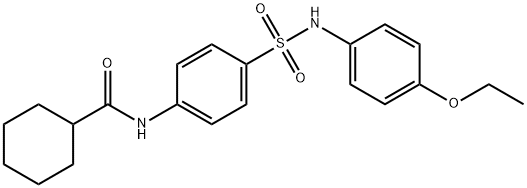 N-(4-{[(4-ethoxyphenyl)amino]sulfonyl}phenyl)cyclohexanecarboxamide Struktur