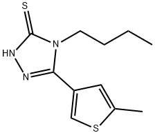 4-butyl-3-(5-methylthiophen-3-yl)-1H-1,2,4-triazole-5-thione Struktur