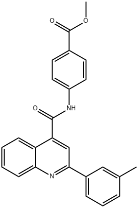 methyl 4-[[2-(3-methylphenyl)quinoline-4-carbonyl]amino]benzoate Struktur