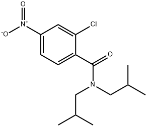 2-Chloro-N,N-diisobutyl-4-nitrobenzamide, 97% Struktur