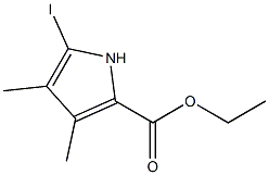 1H-Pyrrole-2-carboxylic acid, 5-iodo-3,4-dimethyl-, ethyl ester Struktur