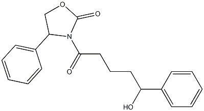 2-Oxazolidinone, 3-(5-hydroxy-1-oxo-5-phenylpentyl)-4-phenyl- Struktur