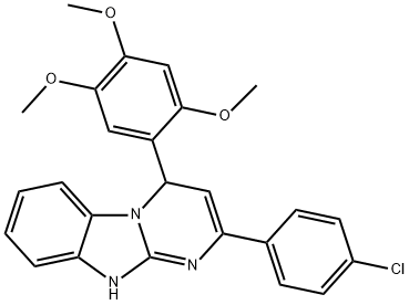 2-(4-chlorophenyl)-4-(2,4,5-trimethoxyphenyl)-1,4-dihydrobenzo[4,5]imidazo[1,2-a]pyrimidine Struktur