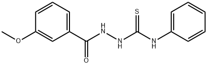 1-[(3-methoxybenzoyl)amino]-3-phenylthiourea Struktur