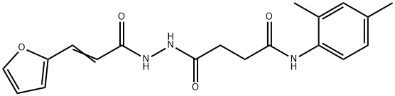 N-(2,4-dimethylphenyl)-4-[2-[(E)-3-(furan-2-yl)prop-2-enoyl]hydrazinyl]-4-oxobutanamide Struktur