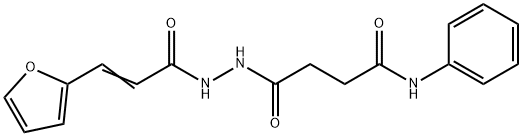 4-{2-[3-(2-furyl)acryloyl]hydrazino}-4-oxo-N-phenylbutanamide Struktur